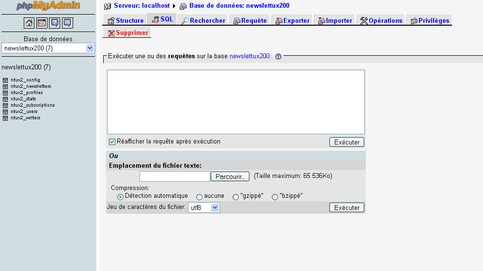 cliquer pour agrandir/rétrécir PHPMyAdmin : Manipuler des données avec import de fichier